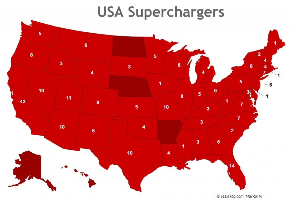Maps EV Benefits, Tesla Stores & Superchargers TeslaTap