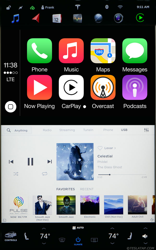 CarPlay on – TeslaTap