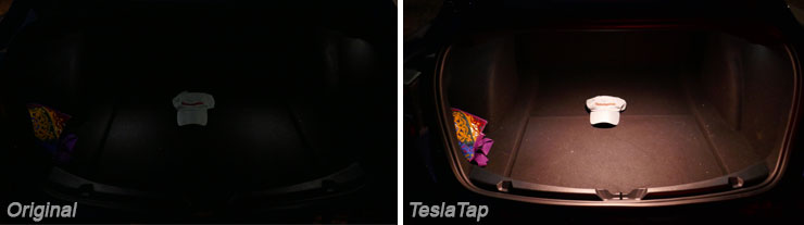 before and after trunk lighting