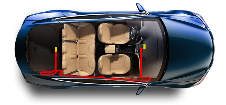 Top view wiring